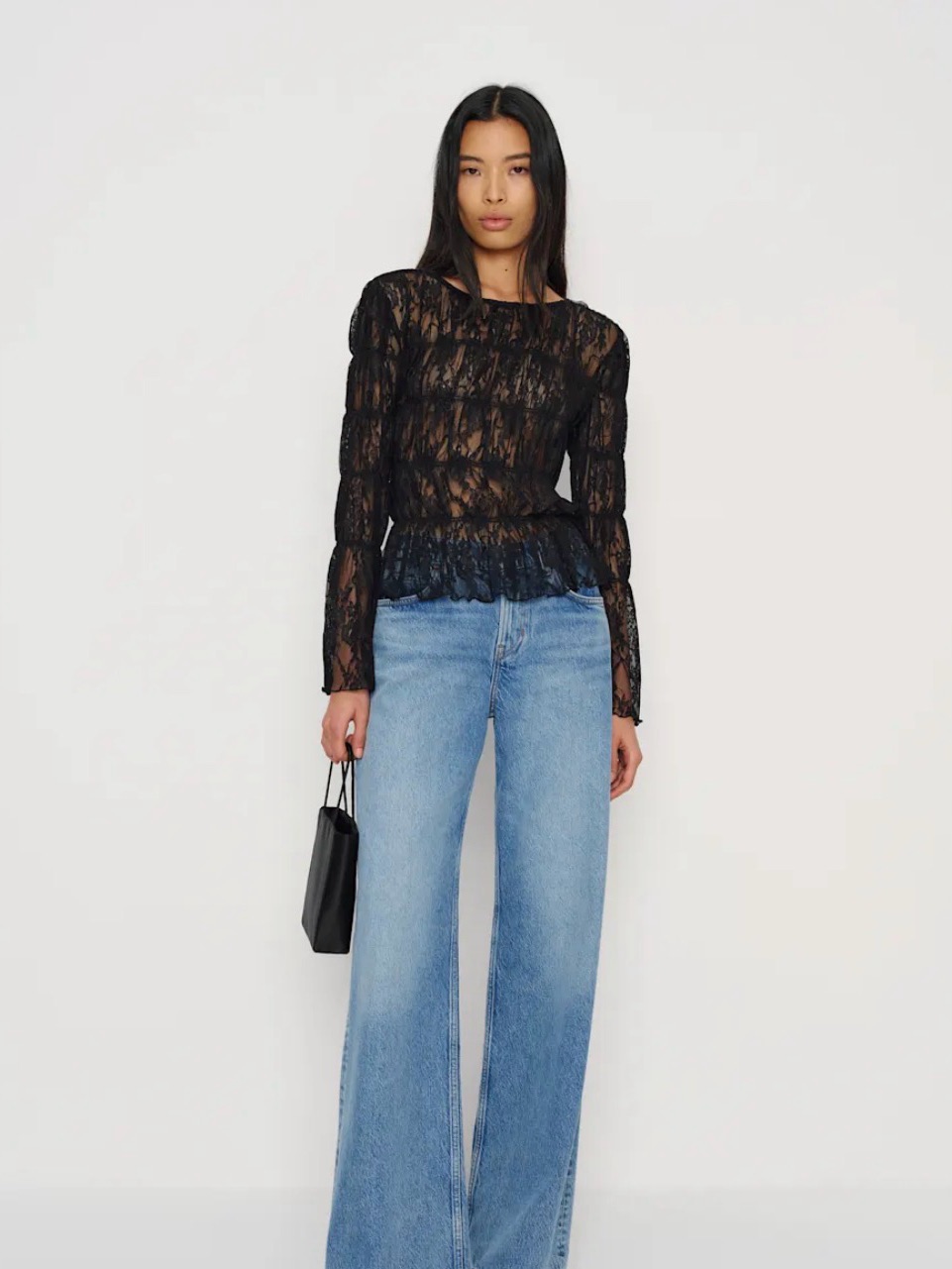 Reformation Laramie Knit Top Black - Size M